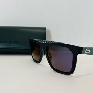 Authentic LACOSTE Black and Grey Sunglasses - New with Packaging